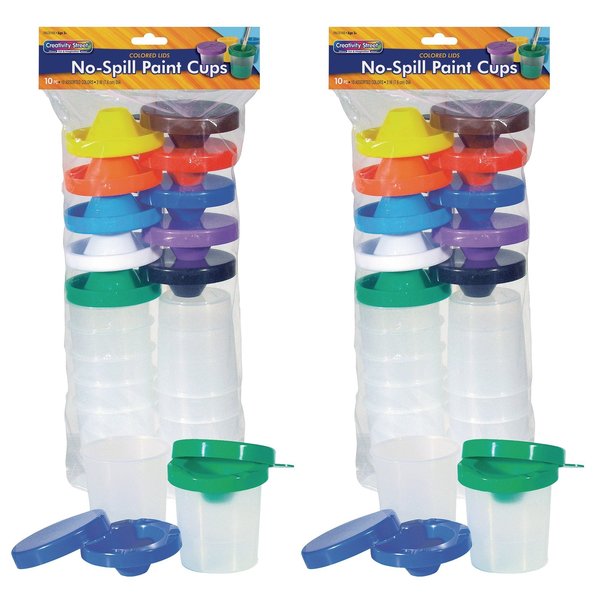 Creativity Street No Spill Paint Cups Dual Lid Storage Cups, PK20 PAC5100